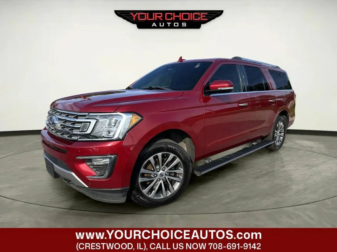 Red 2018 Ford Expedition Max Limited for sale in Crestwood, IL