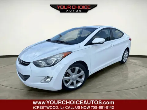 White 2013 Hyundai Elantra Limited for sale in Crestwood, IL