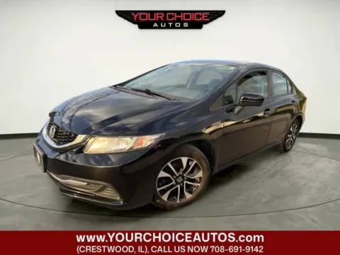 Black 2014 Honda Civic Sedan EX for sale in Crestwood, IL