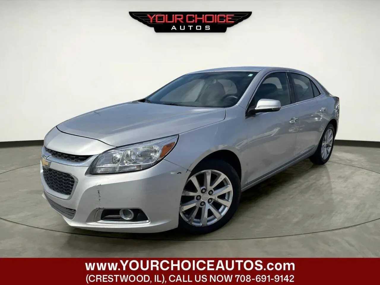 Silver 2014 Chevrolet Malibu LTZ for sale in Crestwood, IL