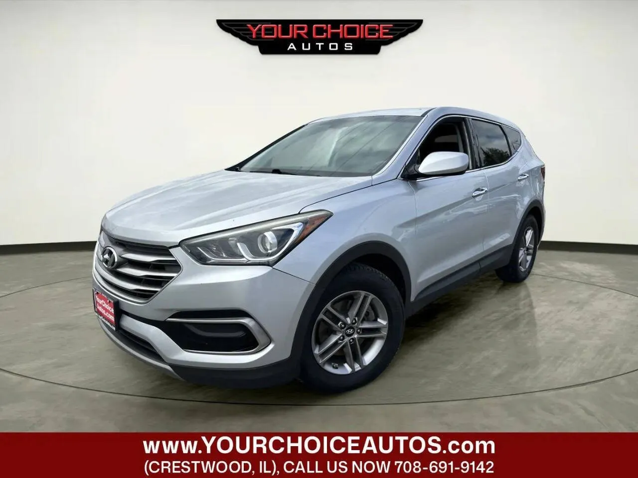 Silver 2017 Hyundai Santa Fe Sport 2.4L for sale in Crestwood, IL