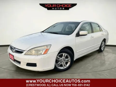 White 2007 Honda Accord Sdn LX SE for sale in Crestwood, IL