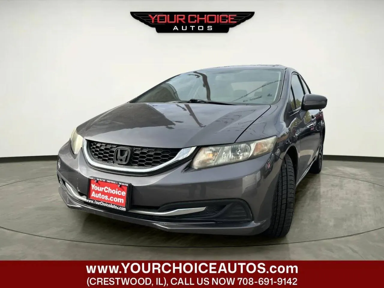 Gray 2015 Honda Civic Sedan EX for sale in Crestwood, IL