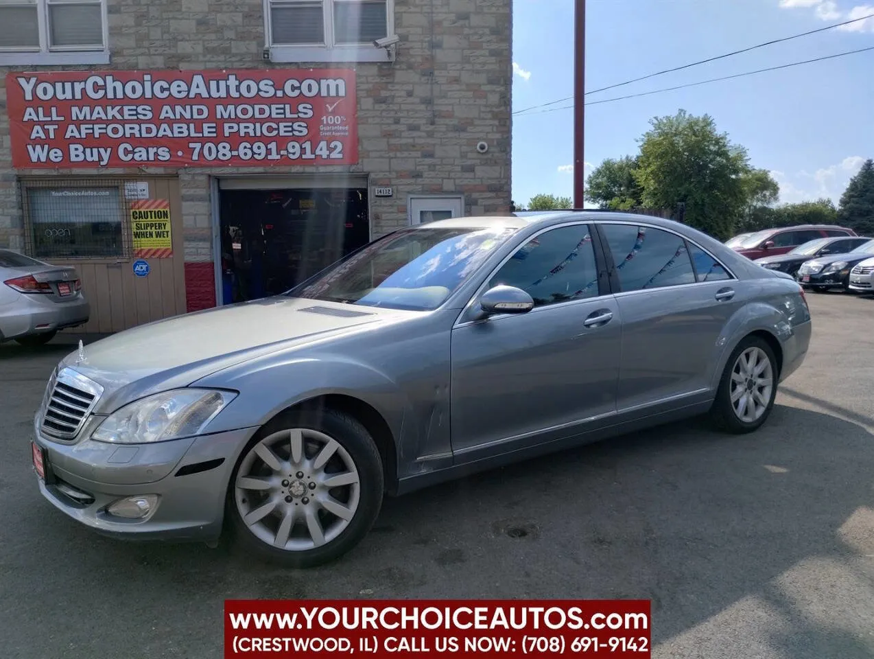 Silver 2008 Mercedes-Benz S-Class 5.5L V8 for sale in Crestwood, IL