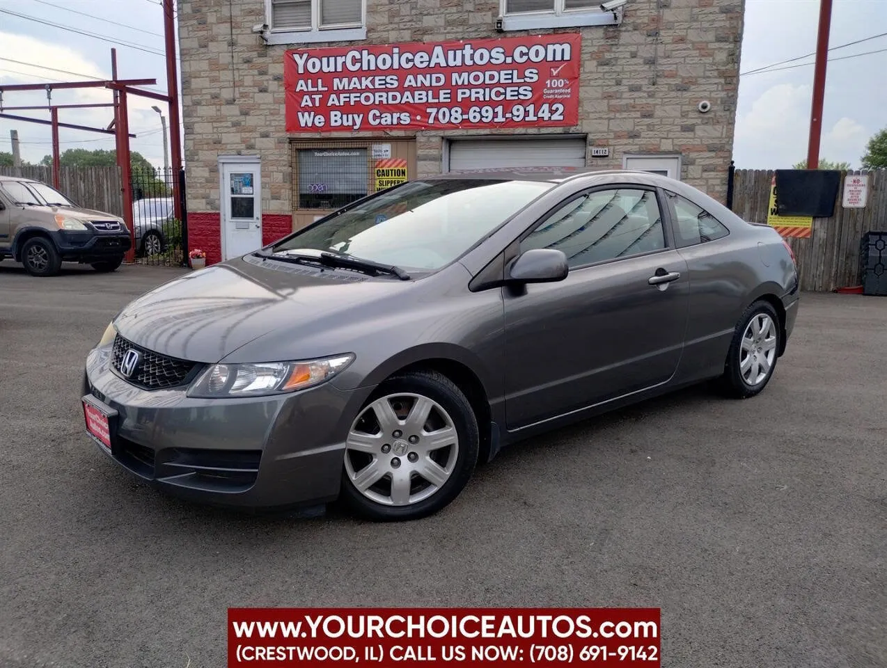 Gray 2010 Honda Civic Cpe LX for sale in Crestwood, IL