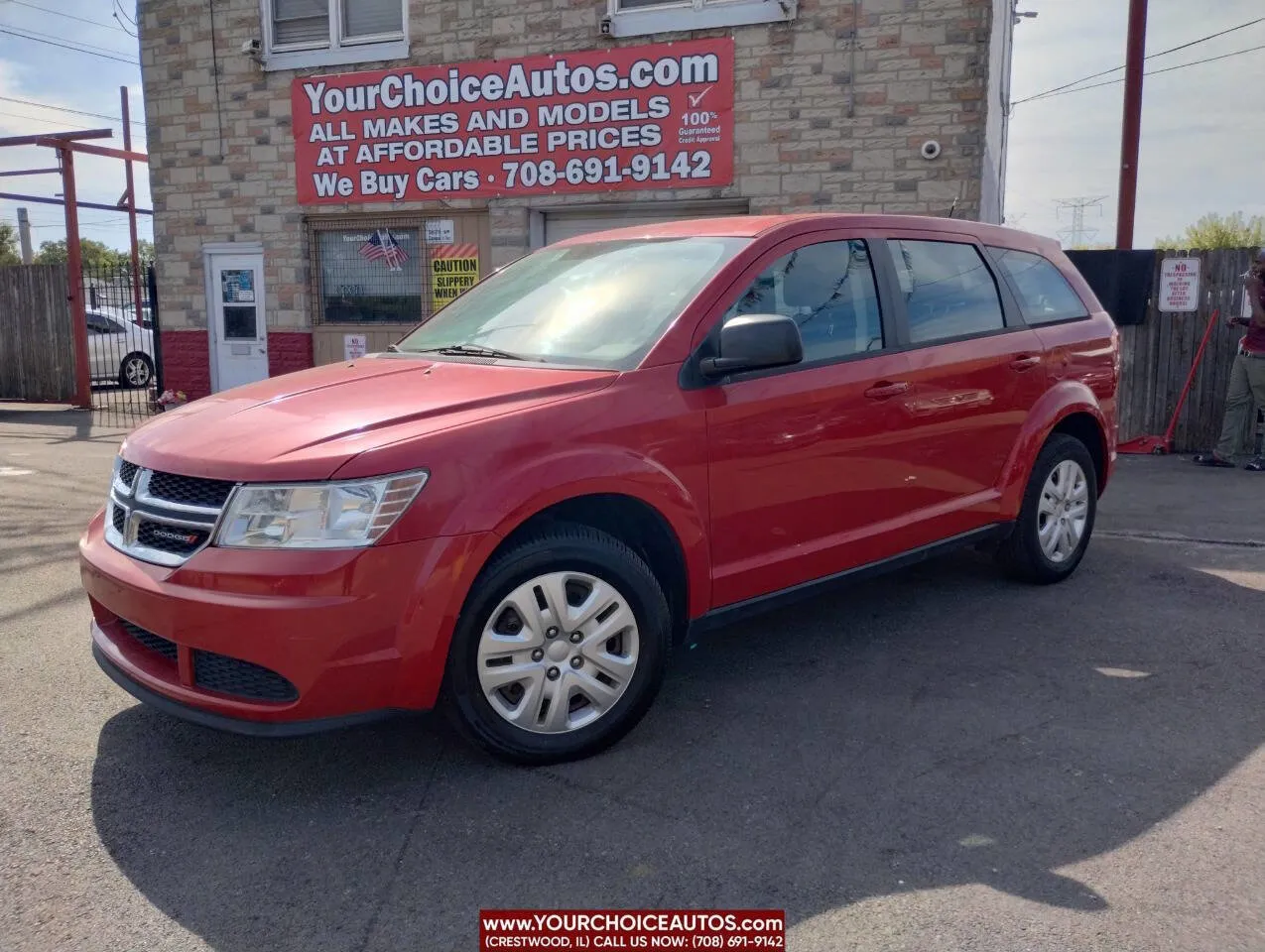 Red 2015 Dodge Journey American Value Pkg for sale in Crestwood, IL