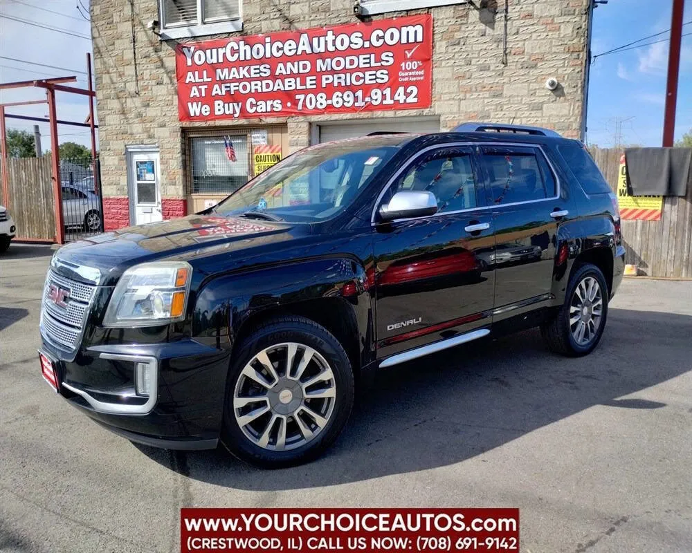 Black 2016 GMC Terrain Denali for sale in Crestwood, IL