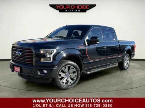 Black 2016 Ford F-150 Lariat 4x4 4dr SuperCrew 6.5 ft. SB for sale in Joliet, IL