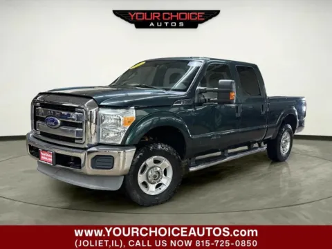 Green 2011 Ford Super Duty F-250 SRW XLT 4x4 4dr Crew Cab 6.8 ft. SB Pickup for sale in Joliet, IL