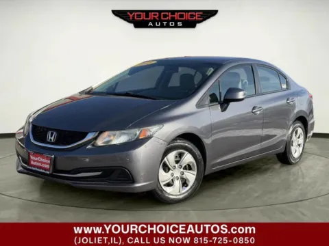 Gray 2013 Honda Civic Sdn LX for sale in Joliet, IL