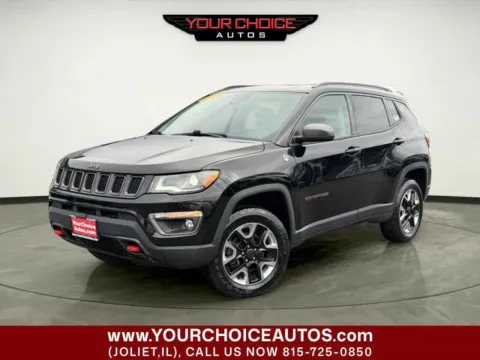 Black 2018 Jeep Compass Trailhawk for sale in Joliet, IL