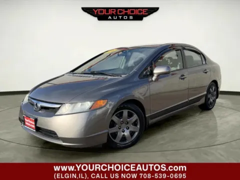 Gray 2008 Honda Civic Sdn LX for sale in Joliet, IL