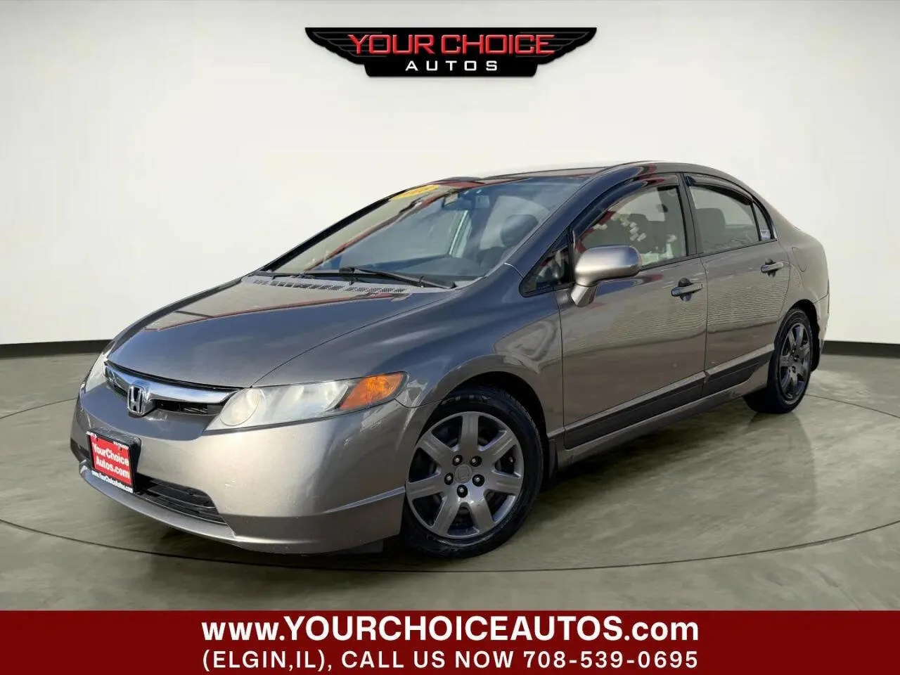 Gray 2008 Honda Civic Sdn LX for sale in Joliet, IL