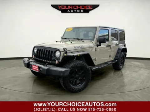 Beige 2017 Jeep Wrangler Unlimited Willys Wheeler for sale in Joliet, IL