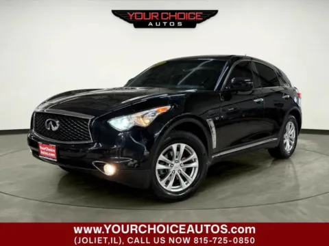 Black 2017 INFINITI QX70 Base AWD 4dr SUV for sale in Joliet, IL
