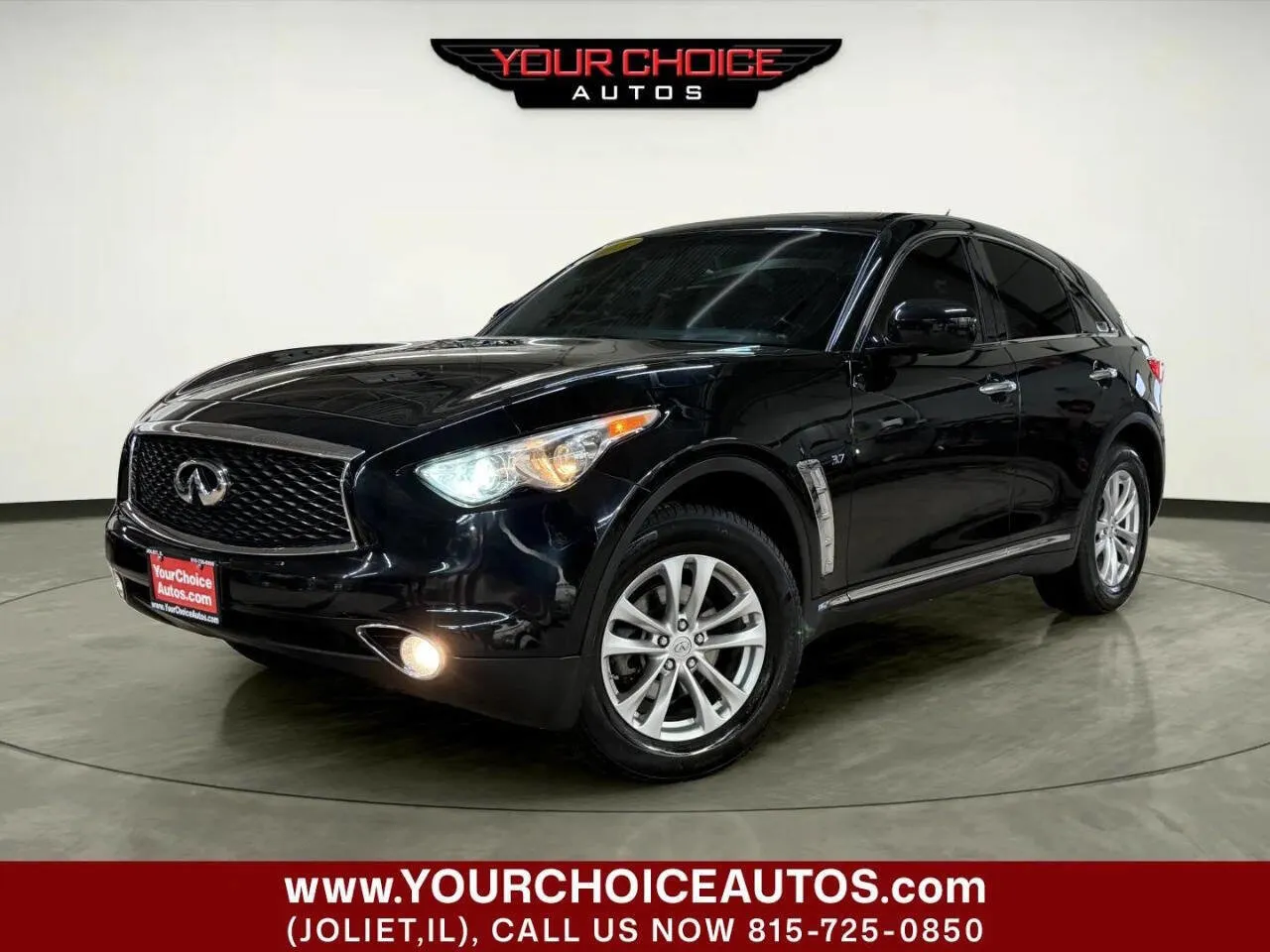 Black 2017 INFINITI QX70 Base AWD 4dr SUV for sale in Joliet, IL