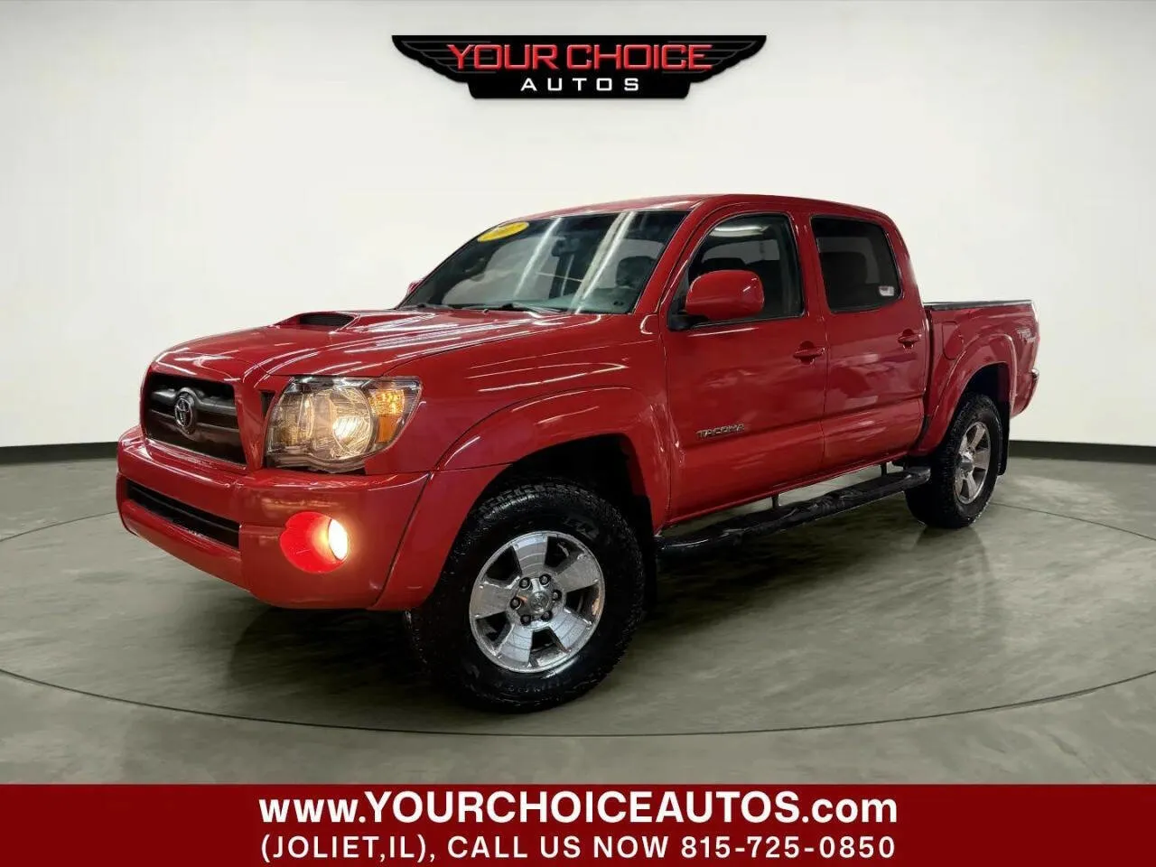 Red 2007 Toyota Tacoma V6 4dr Double Cab 4WD 5.0 ft. SB (4L 5A) for sale in Joliet, IL