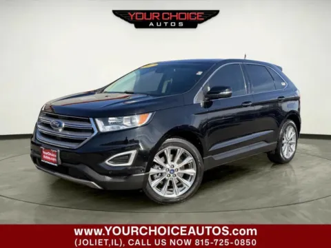 Black 2017 Ford Edge Titanium for sale in Joliet, IL