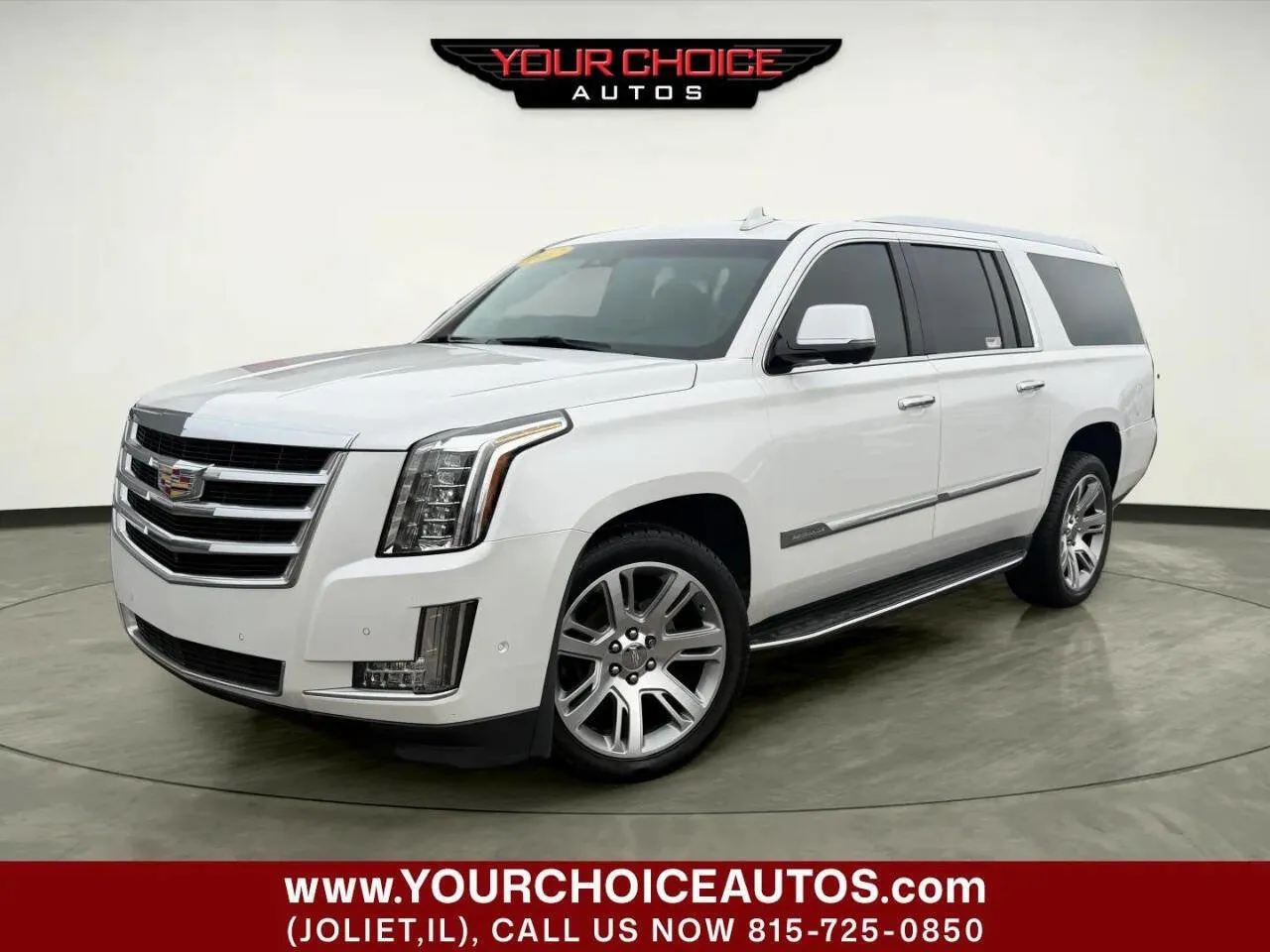 White 2017 Cadillac Escalade ESV Luxury for sale in Joliet, IL