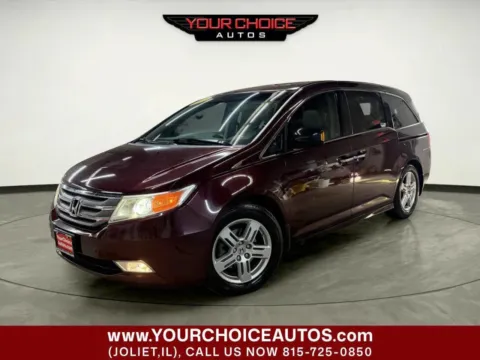 Red 2012 Honda Odyssey Touring 4dr Mini Van for sale in Joliet, IL