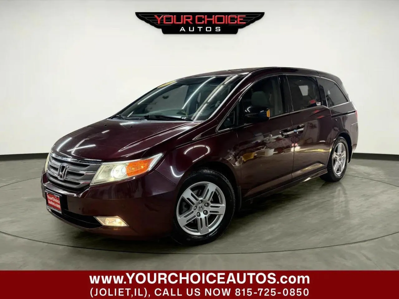 Red 2012 Honda Odyssey Touring 4dr Mini Van for sale in Joliet, IL