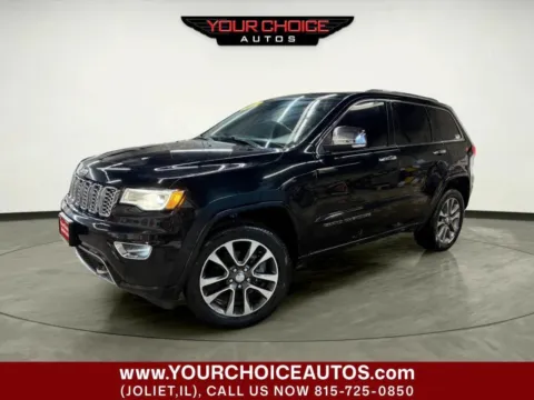 Black 2018 Jeep Grand Cherokee Overland for sale in Joliet, IL