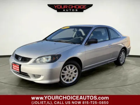 Silver 2005 Honda Civic Cpe LX 2dr Coupe for sale in Joliet, IL