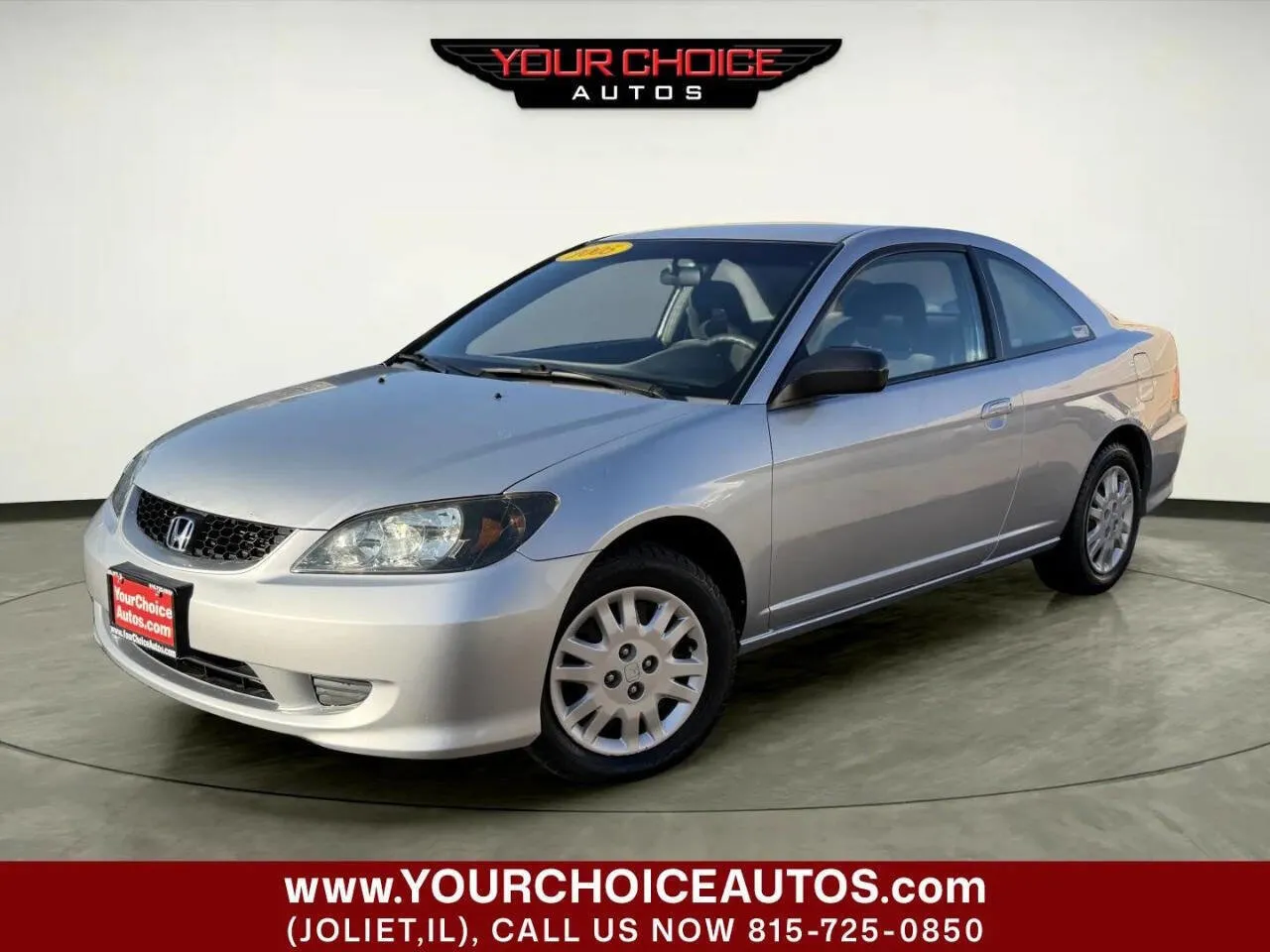 Silver 2005 Honda Civic Cpe LX 2dr Coupe for sale in Joliet, IL