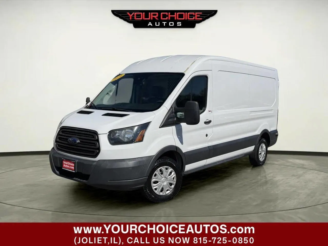 White 2016 Ford Transit Cargo Van 350 3dr LWB Medium Roof Cargo Van w/Sliding Passenger Side Door for sale in Joliet, IL