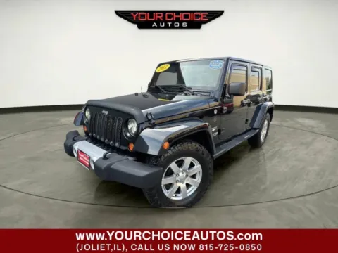 Black 2012 Jeep Wrangler Unlimited Sahara 4x4 4dr SUV for sale in Joliet, IL