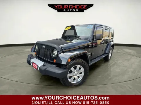 Black 2012 Jeep Wrangler Unlimited Sahara for sale in Joliet, IL