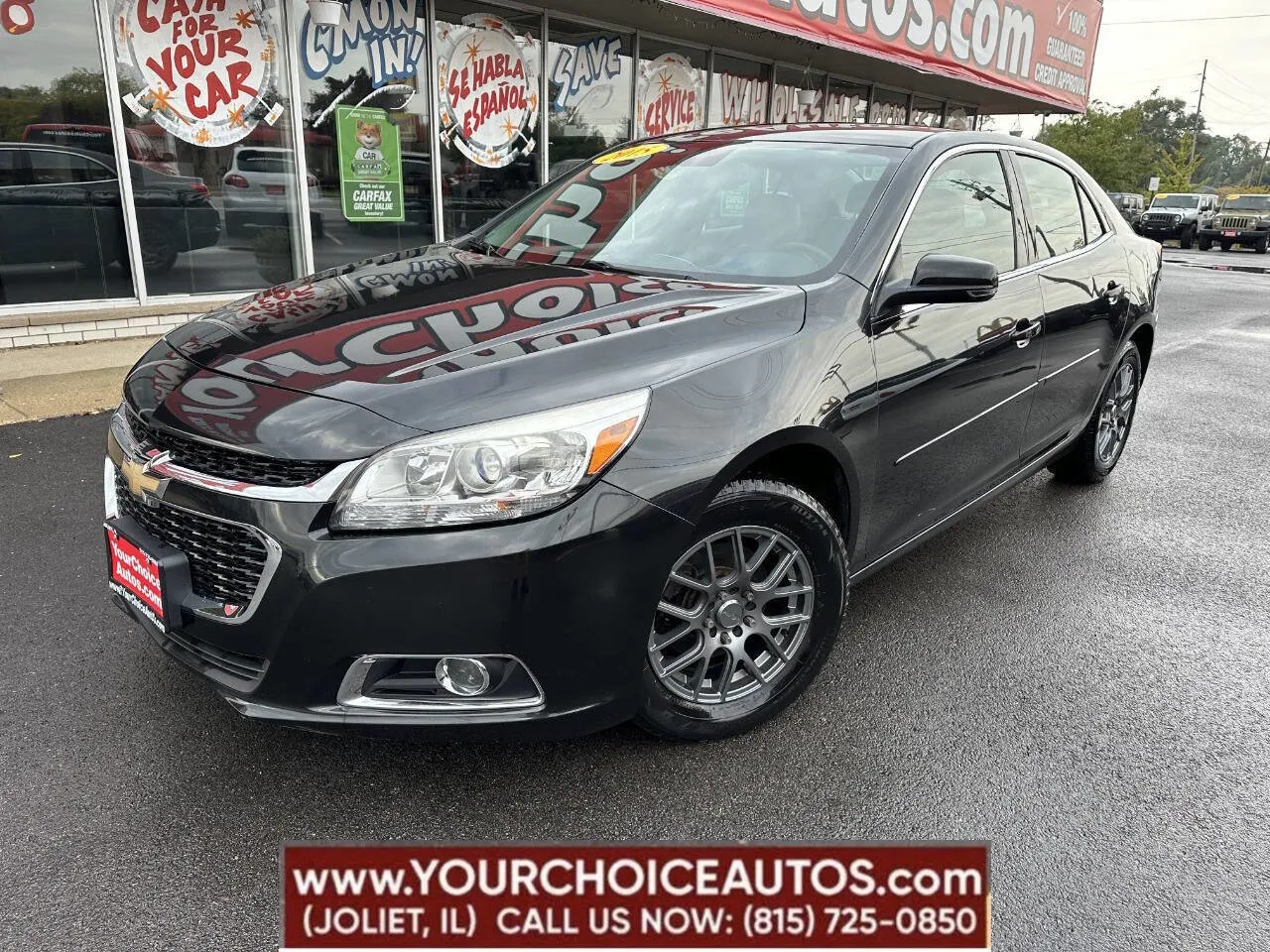 Black 2015 Chevrolet Malibu LT for sale in Joliet, IL