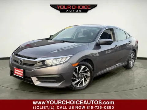 Gray 2016 Honda Civic Sedan EX for sale in Joliet, IL