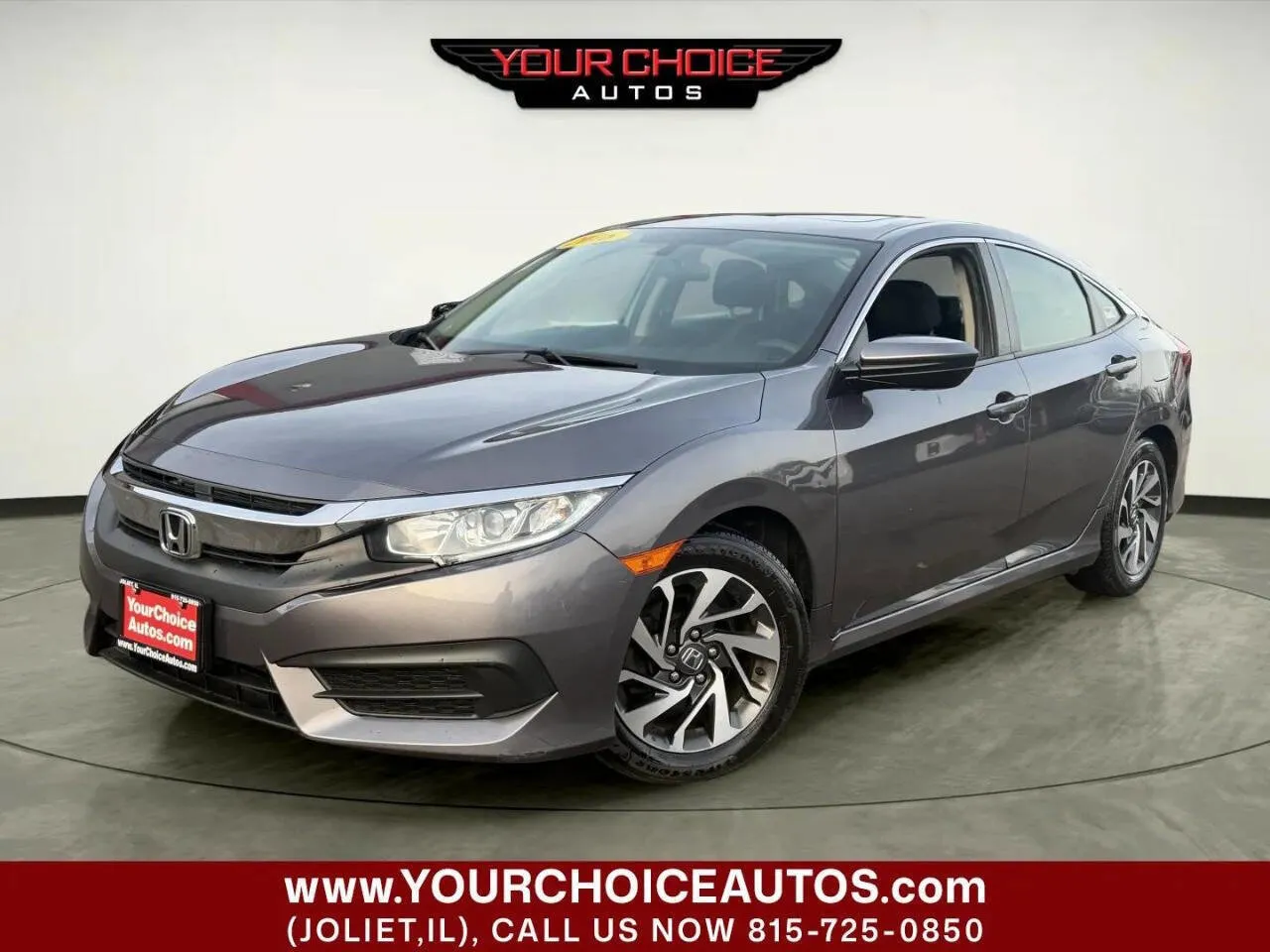 Gray 2016 Honda Civic Sedan EX for sale in Joliet, IL