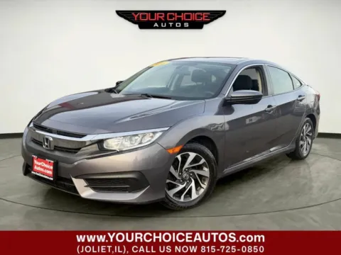 Gray 2016 Honda Civic Sedan EX for sale in Joliet, IL