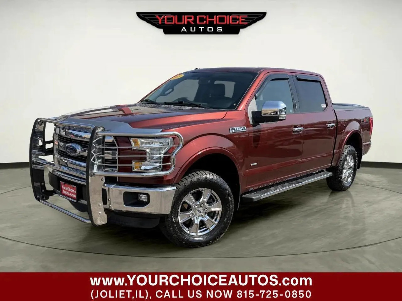 Red 2015 Ford F-150 Lariat 4x4 4dr SuperCrew 5.5 ft. SB for sale in Joliet, IL