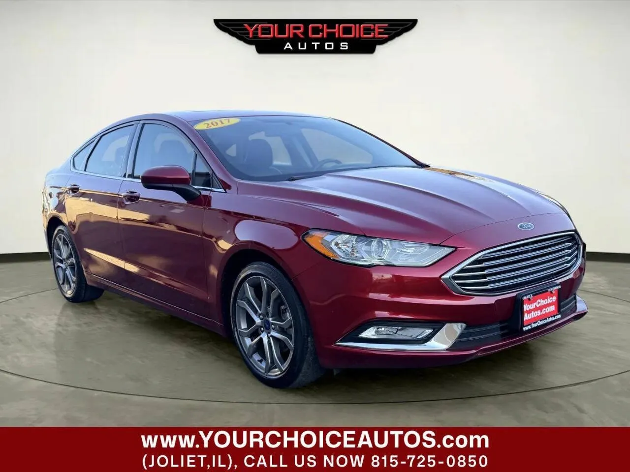 Red 2017 Ford Fusion SE for sale in Joliet, IL