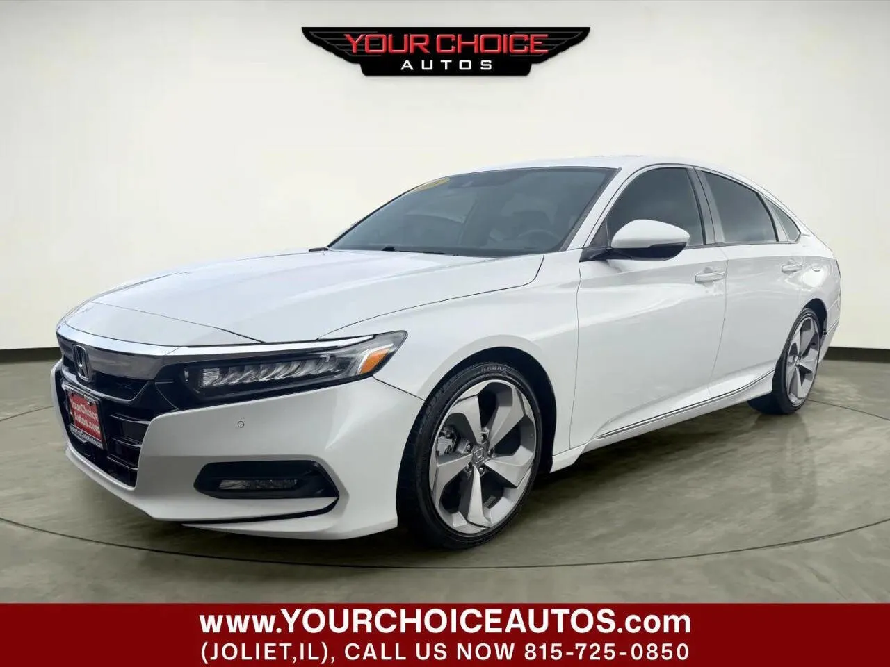 White 2018 Honda Accord Sedan Touring 1.5T for sale in Joliet, IL