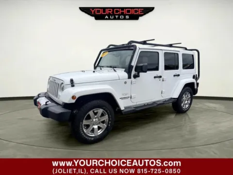 White 2015 Jeep Wrangler Unlimited Sahara for sale in Joliet, IL