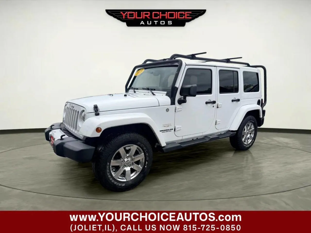 White 2015 Jeep Wrangler Unlimited Sahara for sale in Joliet, IL