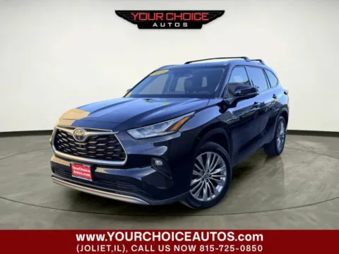Black 2023 Toyota Highlander Platinum 4dr SUV for sale in Joliet, IL