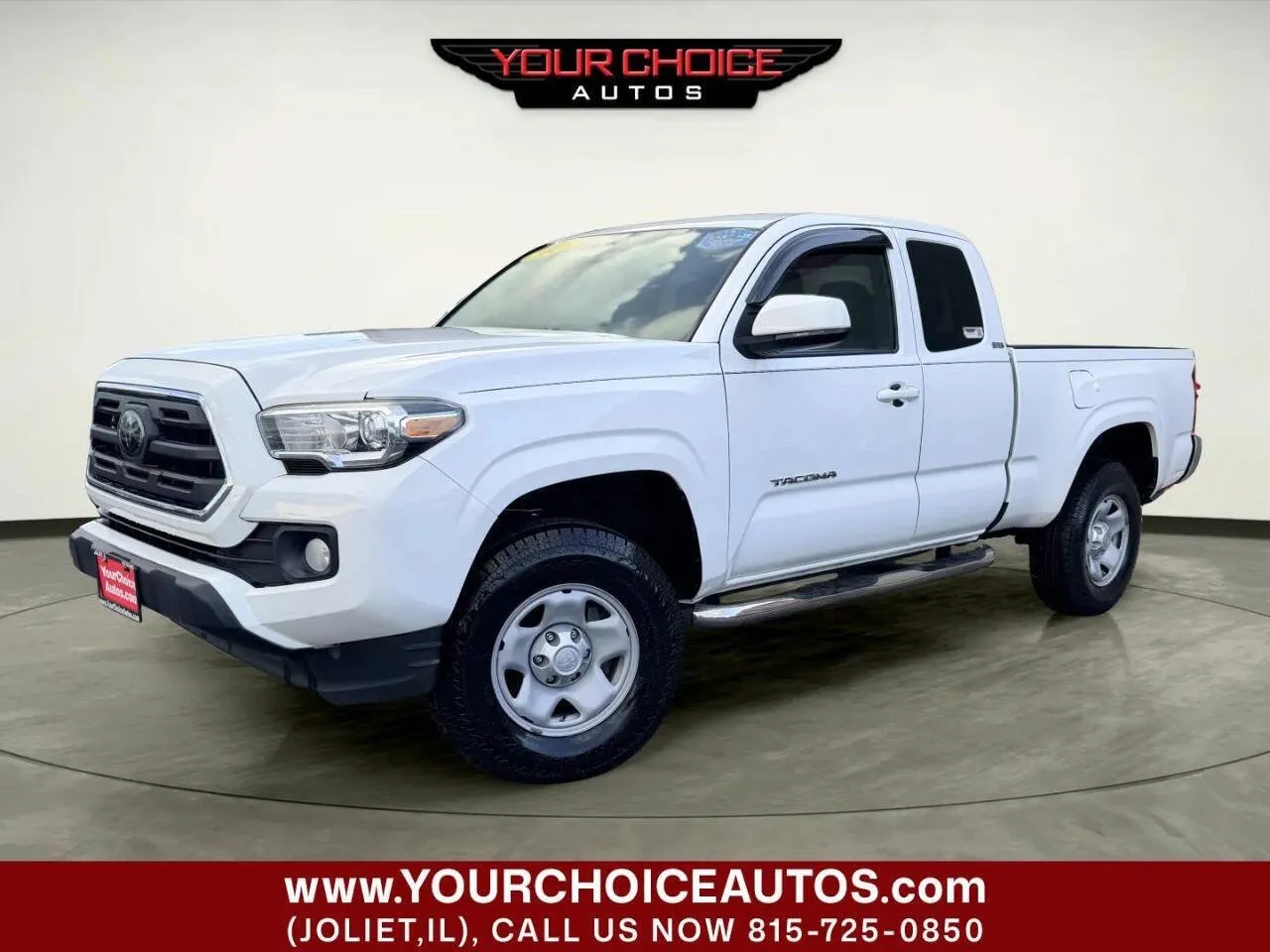 White 2018 Toyota Tacoma SR5 4x4 4dr Access Cab 6.1 ft LB for sale in Joliet, IL