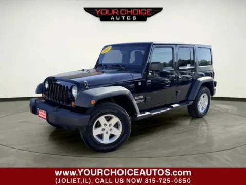 Black 2011 Jeep Wrangler Unlimited Sport for sale in Joliet, IL