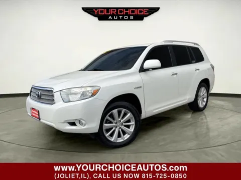 White 2009 Toyota Highlander Hybrid Limited for sale in Joliet, IL
