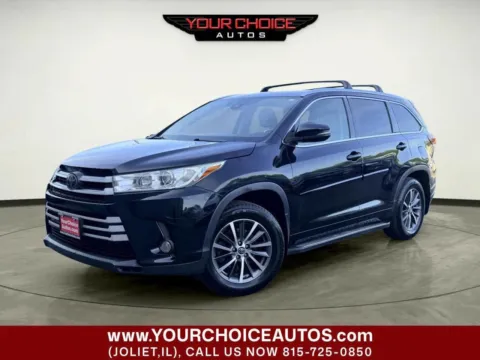 Black 2018 Toyota Highlander XLE AWD 4dr SUV for sale in Joliet, IL