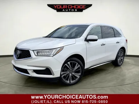 White 2020 Acura MDX w/Technology Pkg for sale in Joliet, IL