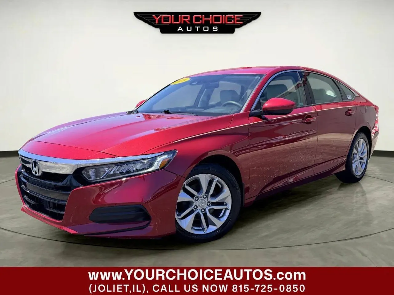 Red 2018 Honda Accord Sedan LX 1.5T for sale in Joliet, IL