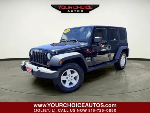 Black 2009 Jeep Wrangler Unlimited X for sale in Joliet, IL