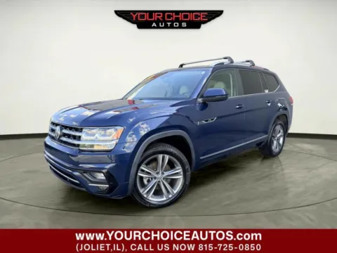 Blue 2019 Volkswagen Atlas 3.6L V6 SEL R-Line for sale in Joliet, IL