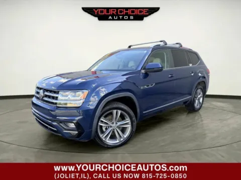 Blue 2019 Volkswagen Atlas 3.6L V6 SEL R-Line for sale in Joliet, IL